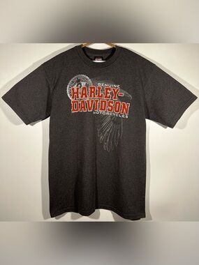 Vintage 2010 Harley Davidson T Shirt XL Cycle World Eagle Athens GA Made in USA